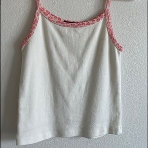 RARE pink brandy melville cheetah rim top